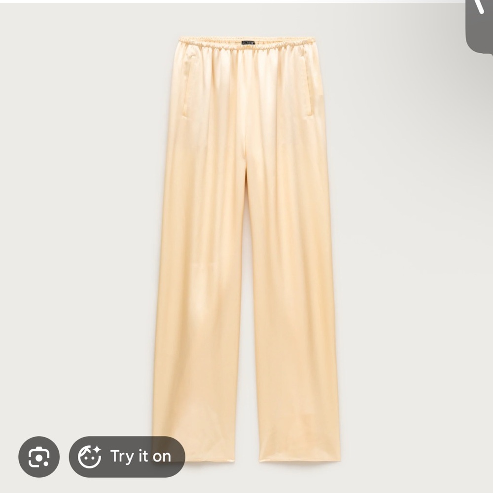 J. Crew Cream Straight-Leg Pants